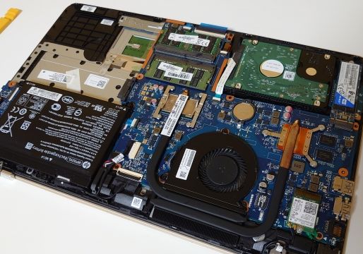 inside of a laptop PC
