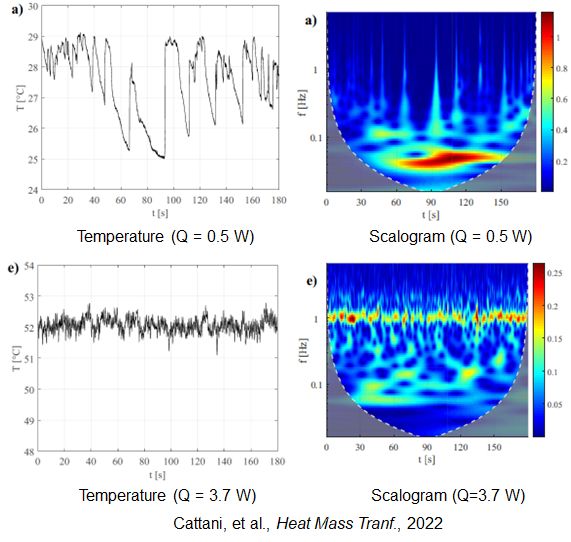 Temperature history and scalogram